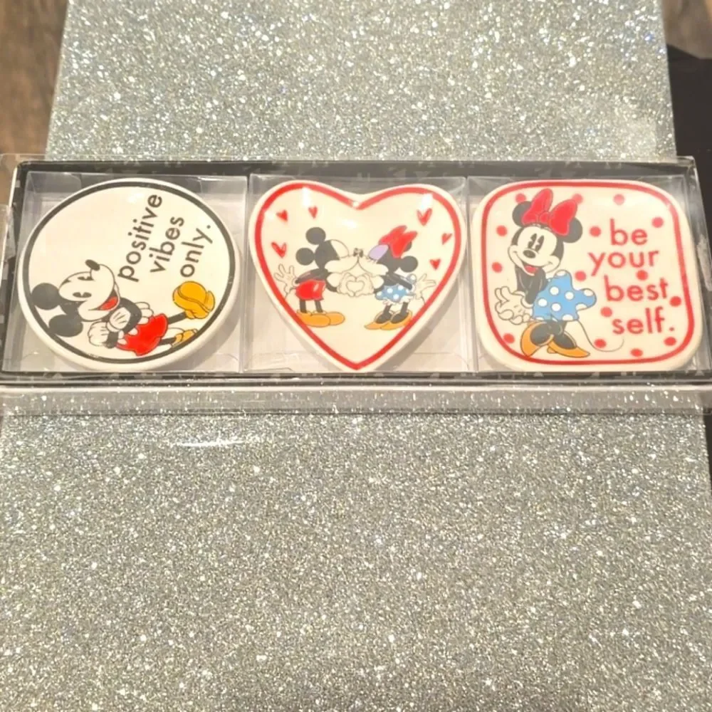 Disney Mickey‎ & Minnie Mouse Ceramic Jewelry Trays/Trinkets